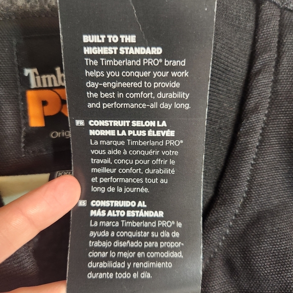 NWT Timberland Pro Original Fit Black Gritman Lined Canvas Vest, XXL - Picture 9 of 12